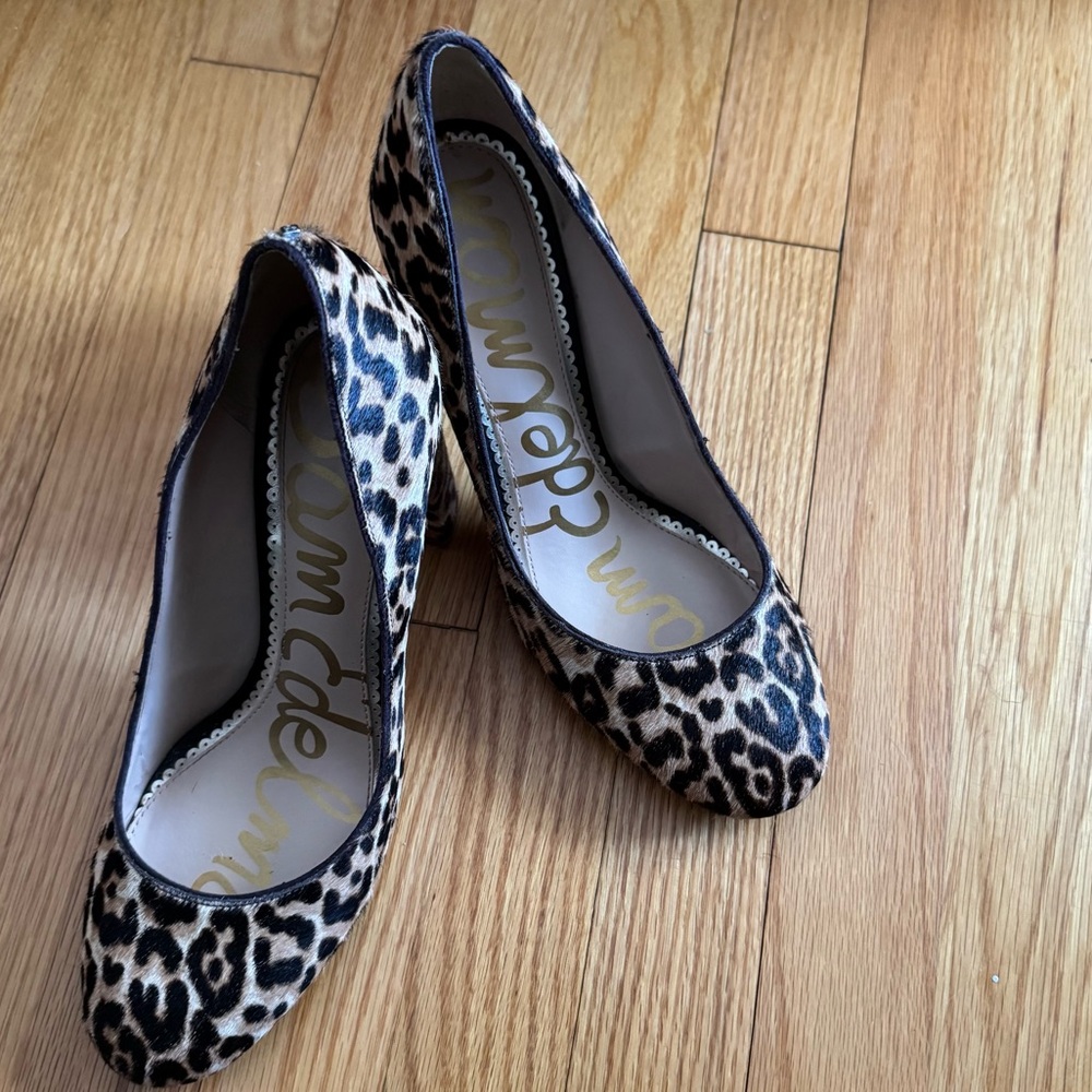 Sam Edelman- Women’s Leopard Print, Block heel shoes. Size 8 - Picture 2 of 7